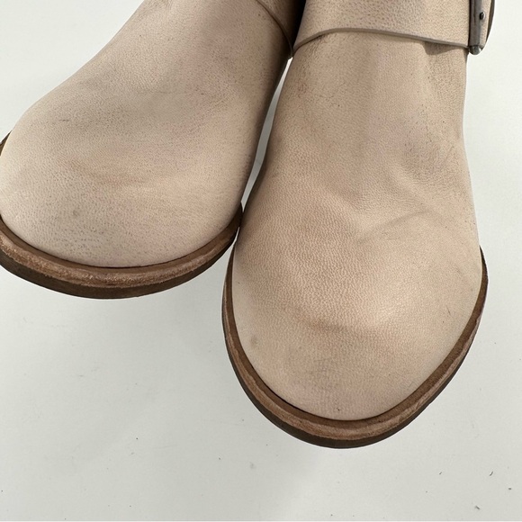 Dolce Vita ankle Yasmin booties 8 beige leather western rode buckle chain mail - Picture 6 of 13